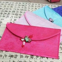 결혼식 답례 봉투 돈 비단 예단비 용돈 감사 현금 예단봉투 명절 추석용 봉투, 핫핑크