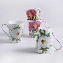 레트로 본차이나 브이머그 440ml 2p세트 커피 물잔 찻잔, 대장금