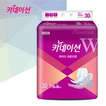 카네이션 와이드 라운드 패드 6팩(180매) 속기저귀 성인기저귀, 30개입, 6개