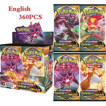 360 카드 프랑스어 영어 포켓몬 TCG: Sun & Moon 천체 폭풍 36 팩 부스터 박스 트레이딩 카드 게임 키즈 컬, 09 English 360 card