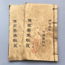 고서 모조 골동품 고서적 옛날책 고문서, 양생비책 2권세트