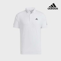 아디다스골프 남성 3S 에어로레디 반팔 폴로 화이트 HA3129, 화이트:AM