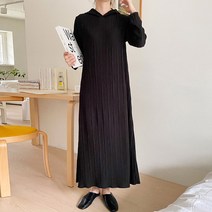 마이시즌 여성용 베릴 후드 주름 원피스