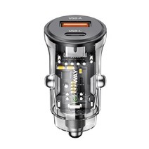 코드웨이 30W c타입+PD 차량용 시거잭 자동차 고속 충전기, 블랙