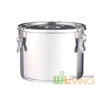 W6F4722P 보온보냉통 20L 업소용육수통 용량 국통 배달 스텐급식통 국50인분 스텐단겹 급식용 업소용 밥통 업소용물통 20호 단체급식 곰솥 다용도솥, 1개