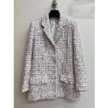 여성 트위드 자켓 여성 빅사이즈 여성용 빈티지 직조 라펠 트위드 재킷 올인원 스트레이트 레그 블레이저