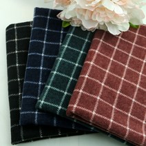 [동대문원단]포근체크3 FW 기모 스판 다이마루원단, 브릭