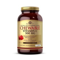 솔가 비타민C Vitamin 500mg 츄어블 태블릿 크란 라즈베리맛 90개 비건 90회 분량, Cran Raspberry 강철체력