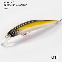 샌드웜 민물 낚시 지렁이 헌트 하우스 송어 루어 싱킹 저크베이트 7080mm 78.5g 아티스트 미노우 바다 블랙 미노우 트위치 베이스용 하드 루어, 011, 80mm 8.5g