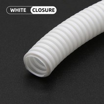 절연 튜브 PP 주름관 플라스틱 와이어 스레딩 보호 10m, 180.White Closure - AD 34.5 x