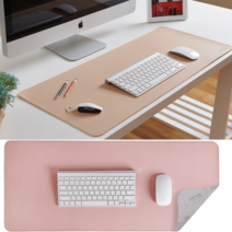 비스포크 데스크패드 와이드 가죽 데스크매트 책상 깔개 보호 덮개 깔판, 데스크패드-버킨오렌지