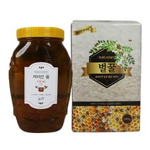 지리산 산청 100% 자연산꿀 국산 잡화꿀 토종 천연 벌꿀 일반용 2.4kg, 1개, 단품