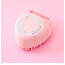 욕실 강아지 큰 개 고양이 목욕 브러시 마사지 장갑 부드러운 안전 실리콘 빗 애완 동물 액세서리 고양이 샤워 미용 도구, 하트 핑크