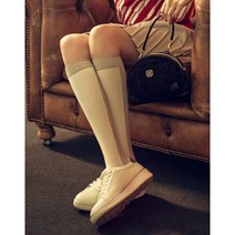 [닥스 골프 여성] [22FW] DNSS2F603I1 PREMIUM 베이지 로고 자카드 니삭스, XXX