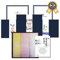 송월 설날 선물 수건세트 AB 프라임 3매 (띠지+감사장+쇼핑백 증정), 명절01, 골고루1세트