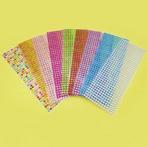 반짝 큐빅 보석 스티커 스티커비즈 6mm, 퍼플
