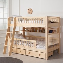 227 파스텔 SS 이층침대_가드서랍형_매트제외, 그레이 핑크 핑크