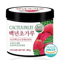 푸른들판 국내산 백년초 선인장 열매 분말 가루 100% 국산 백련초 손바닥선인장 천년초 열매 파우더, 180gx1통