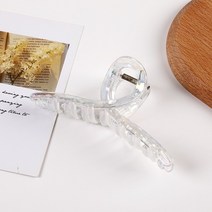수스다 홀로그램투명 오로라 사각 나비 반달 올림머리 헤어집게핀 빅사이즈집게핀