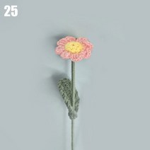 니트 꽃 장미 튤립 인조 손 뜨개질 인공 꽃다발 웨딩 장식 손으로 짠 홈 테이블 1 개, 25 25