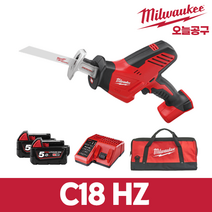 [밀워키] 충전 미니 컷쏘 베어툴 C18 HZ-502B 컷소날 케이스포함 18V용 컴팩트, 1개