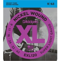 [프리버드] 다다리오 일렉줄 [EXL120] (009-042), 단품