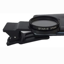 스마트폰 핸드폰 접사렌즈 37mm 반짝이 별빛 렌즈대구경 15배 30배 미러, 1개, 8선별빛거울+집게