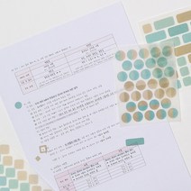 위프라임 도트 다꾸스티커 레트로 빈티지 무지 도형 데코 마테 DIY 다꾸, 소녀