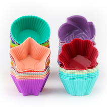 모양틀 입체 두꺼운 월병 실리콘 몰드 컵케익 6pcs 케이크 머핀 베이킹 제빵기구 붙지 않는 내열성 재사용 가능한 실리콘 듣고 컵케익 몰드 diy 몰드 가정용 베이킹, 컵케익10