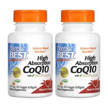 닥터스베스트 고흡수 코엔자임Q10 코큐텐 바이오페린 200mg 60캡슐 2통 묶음