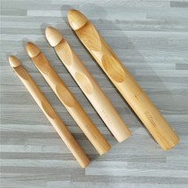 손뜨개 뜨개질 용품 바늘 실 도구 15202530mm 대형 나무 크로 셰 후크 세트 홈 짜기 스웨터 짜기 원사 diy 공예, 15mm 20mm 25mm 30mm