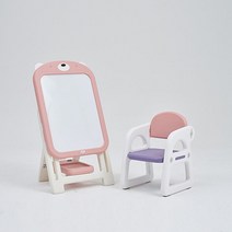 아이 자석보드이젤 핑크색 유아이젤 의자세트 크리스마스 촉각놀이