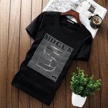 남자레터링반팔티 간략함 2017 봄 여름 순 t셔츠 면 라운드넥 이니셜 플라워 프린팅 남성 티셔츠 4252804228