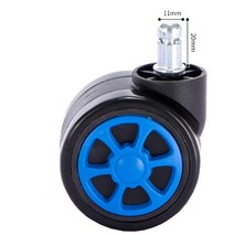 범용 사무실 의자 바퀴 웨어러블 pu circlip wheel swivel caster smooth 회전 음소거 롤러와 브레이크 가구 하드웨어, d