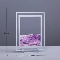 인테리어 소품 기발한아이디어상품 수입 3d 모래 시계 예술 독특한 장식 장식품 유리 유사 그림 거실 사무실 데스크탑 장식, 에스퍼플