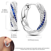 여성을 위한 오리지널 후프 귀걸이 925 스털링 실버 작은 심장 영원한 U 모양 깃털 지르콘 여성 파티 선물 디자인