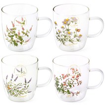 토탈하우스 마린글라스 유리컵 300ml 4P세트 내열유리잔 유리머그 (0320), 마린글라스-유리컵-300ml-4P세트-0320, 4개
