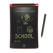 전자 칠판 노트 스마트 그림 그리는 패드 NEWYES 8.5 인치 LCD 쓰기 디지털 태블릿 그리기 메모장 필기 그래픽 보드 스타일러스 펜 어린이 선물, 한개옵션1, [06] Red