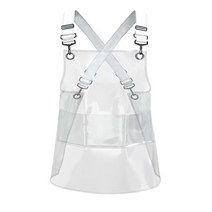 목공앞치마 작업용앞치마 스트랩 로고 투명 노벨 하우스 액세서리 100 방수 이발사 주방 헤어 살롱 워셔블 남녀 공용 앞치마 신제품, White strap+Custom LOGO On Str