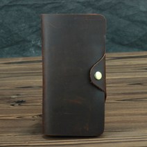 남자수제지갑 핸드메이드 소 가죽장지갑 클래식 구제 많다 카드지갑파우치 핸드백 리얼가죽 대용량 버클 2587643461