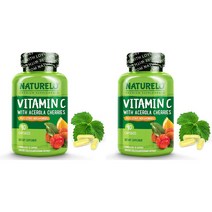 NATURELO Vitamin C with Acerola Cherry 내추렐로 비타민 C 아세롤라 체리 90캡슐 2팩