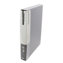 플러스샵 3공 클리어화일 A4 커버형 대용량 6색상 PP 60매 80매, 검정