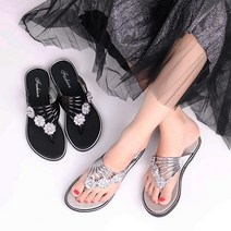 슬리퍼 숙녀 여름 샌들 PVC 플랫 바닥 레저 홀리데이 비치 플러스 사이즈 젤리 2 여성, silver+40