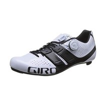 지로 팩트리스 여성 사이클링 자전거 신발 클릿 슈즈, White/Black, 9.5