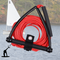 수상스키 서핑 보드 웨이크 핸들 24ft 모터 보트 견인 j254, 레드x24피트, 단일사이즈