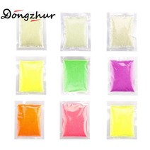 야광봉 파티 Diy 형광 슈퍼 발광 입자 안료 밝은 모래 장난감 어두운 모래에서 빛나는, 한개옵션0