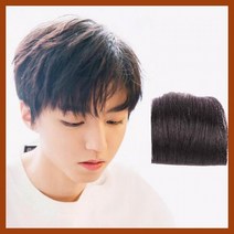 볼륨 면접 피스 머리 앞 헤어 방송 데이트 빈 가발 꺼진 뒷 부분 자신감 촬영 소품 옆, LD-1074 남자부분가발(1P)_내츄럴블랙_onesi