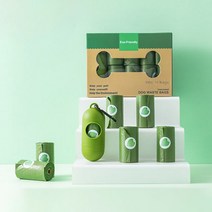 반려동물 생분해 배변봉투 23 x 33cm 펫티켓 8롤120매 디스펜서, 배변봉투 블랙+디스펜서