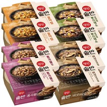 CJ 햇반 솥반 4종세트(버섯 뿌리채소 통곡물 꿀약) 200g 각2개씩 총8개, 2개