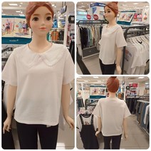[에꼴리에] 22년 여름 핫신상! *고품질 레이스 카라 블라우스티~* *빠른배송* 주니어 여아용 인기많은 심플 단정 깔금하며 시원하고 코디가 쉬운 4부 레이스 카라 블라우스티